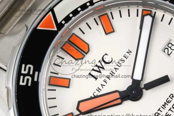 MIROTIME 0725 BestValue Aquatimer Automatic SS RSF 1:1 Best Edition White Orange Dial on SS Bracelet A 7072